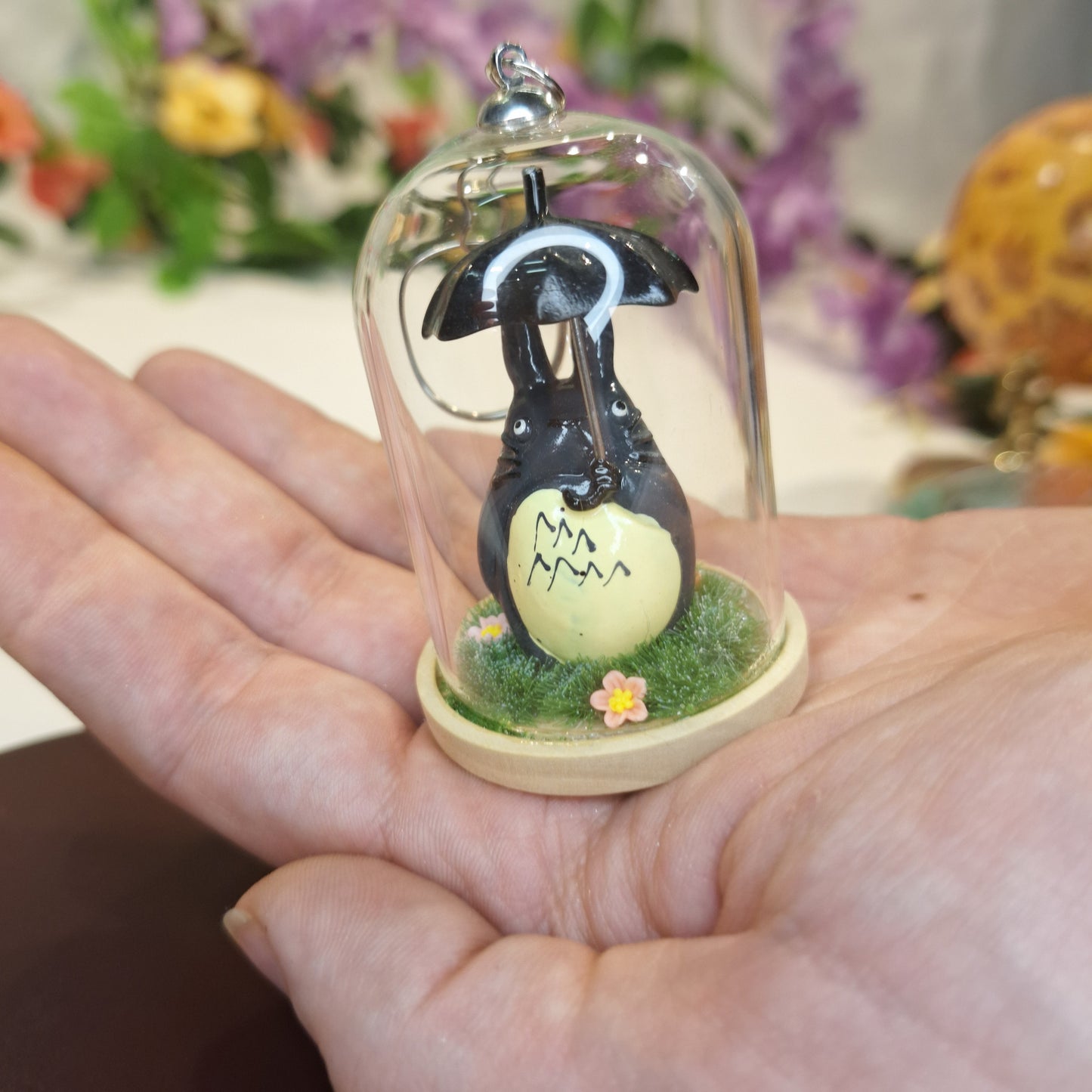 Totoro Terrarium Keychain