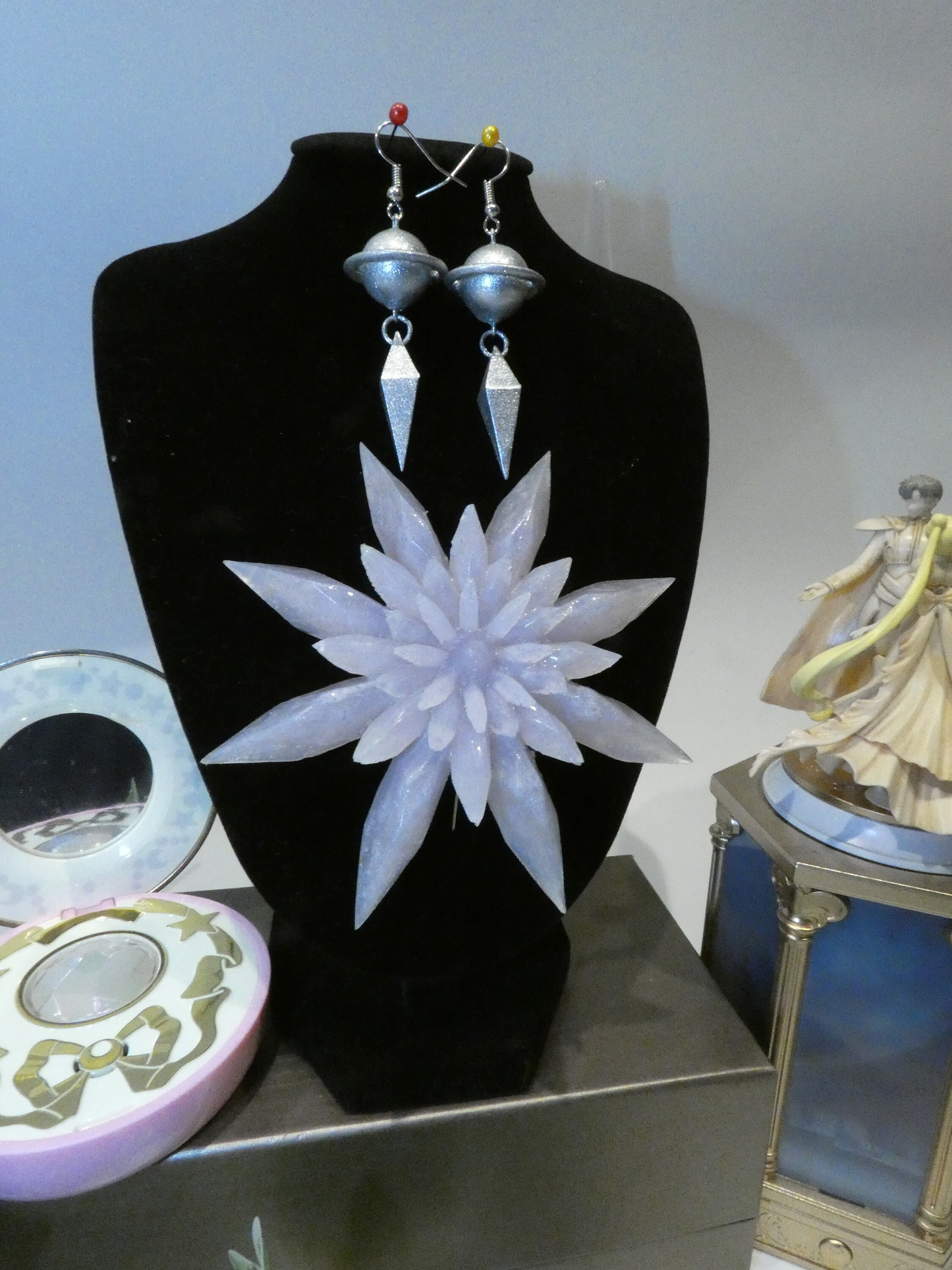 Replica Sailor Saturn Crystal Brooch Earrings