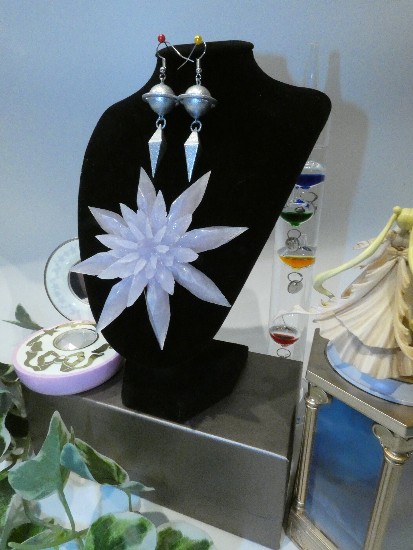 Replica Sailor Saturn Crystal Brooch Earrings