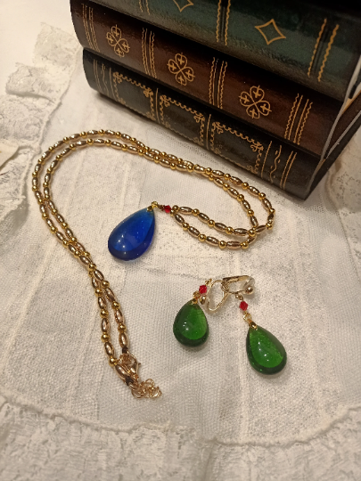 Replica Howl Pendragon Earrings and Necklace