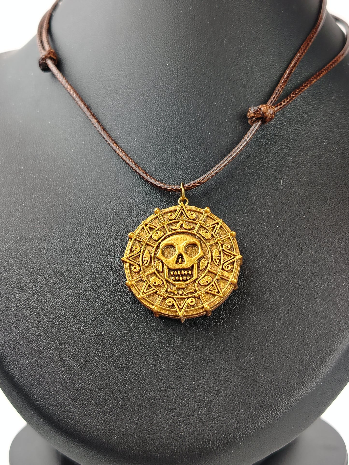 Pirates Caribbean Pendant Replica Gold Aztec Coin