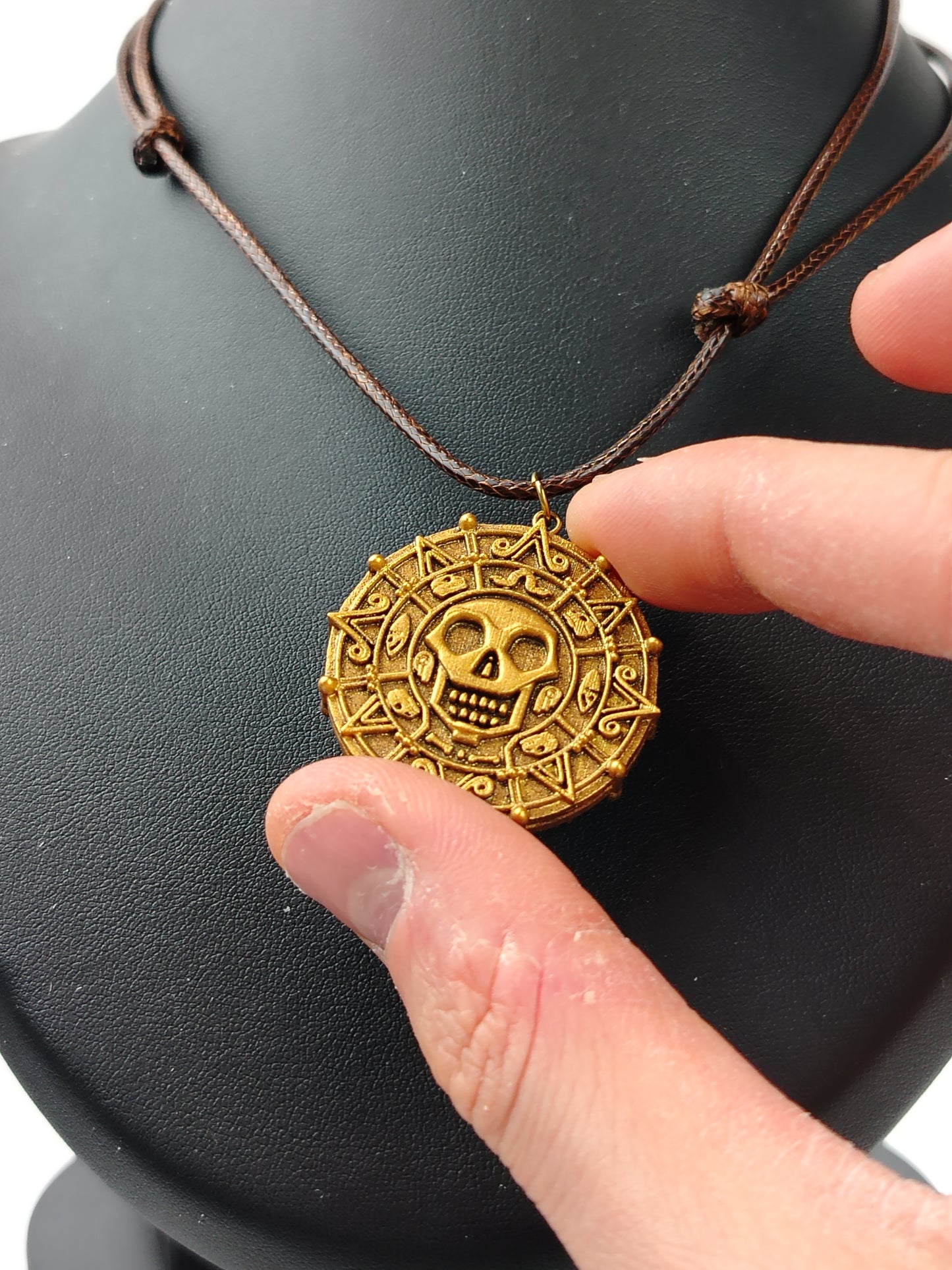 Pirates Caribbean Pendant Replica Gold Aztec Coin