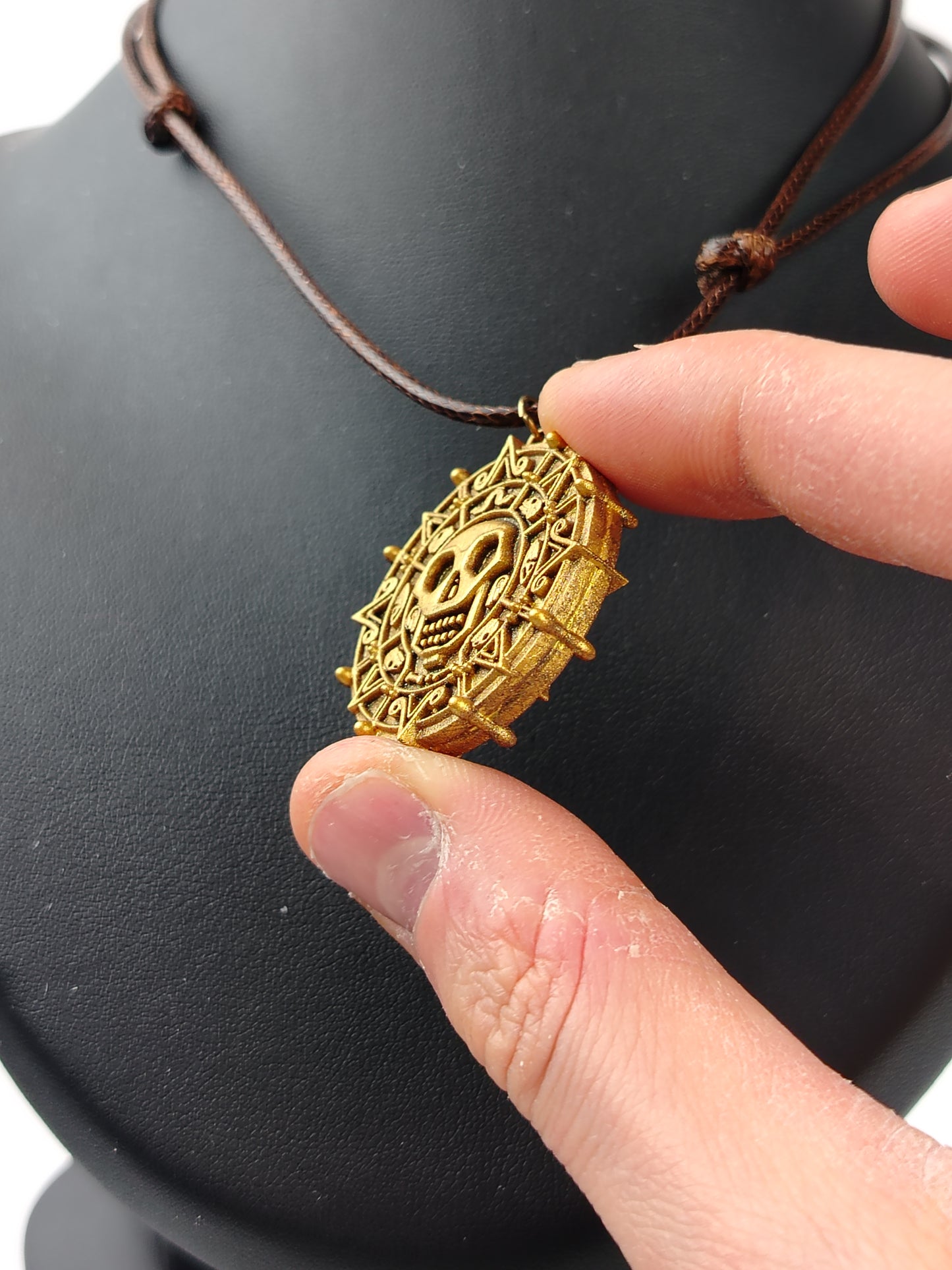 Pirates Caribbean Pendant Replica Gold Aztec Coin
