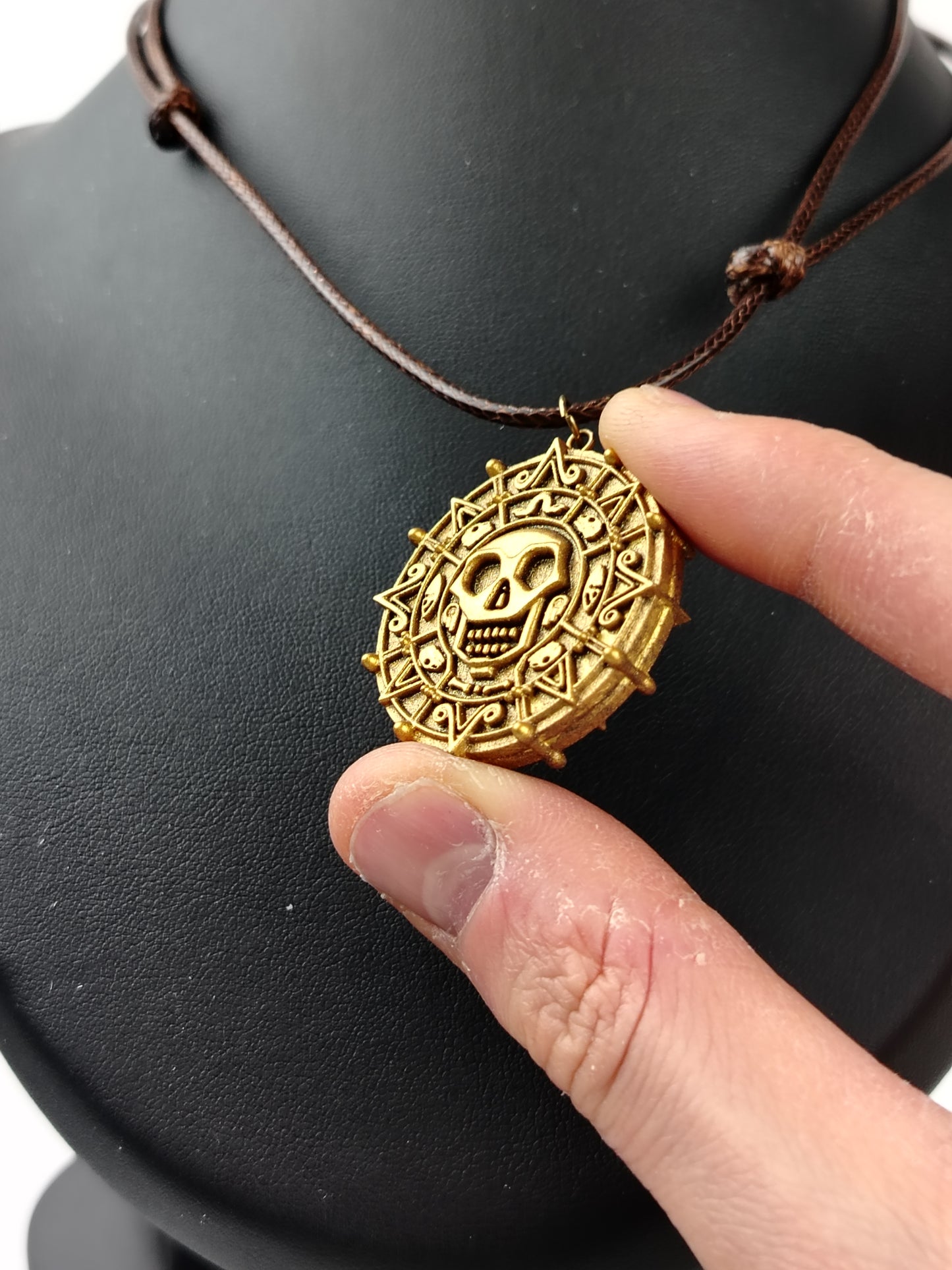 Pirates Caribbean Pendant Replica Gold Aztec Coin